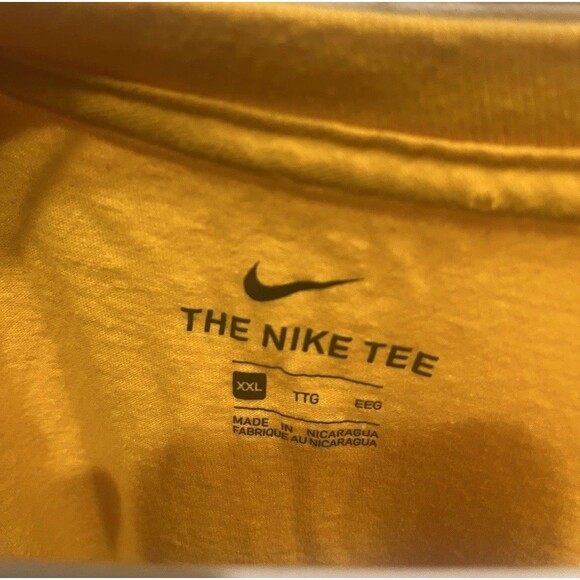 The Nike Tee Men Long Sleeve Tee T-Shirt Top Size XXL Yellow M122 - Picture 3 of 4
